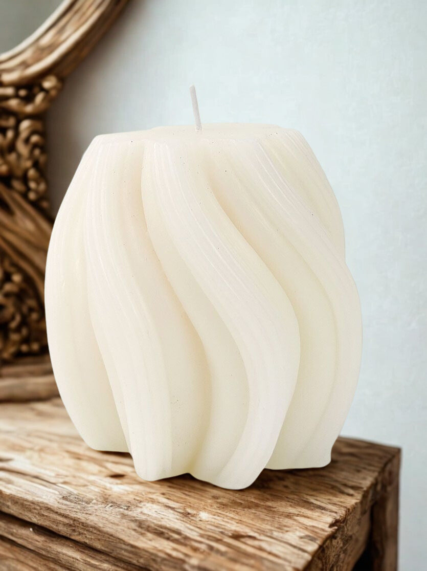 Swirl Vanilla Candle 8cm