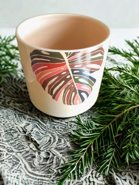 Ivy Foliage Planter Pink Green Small