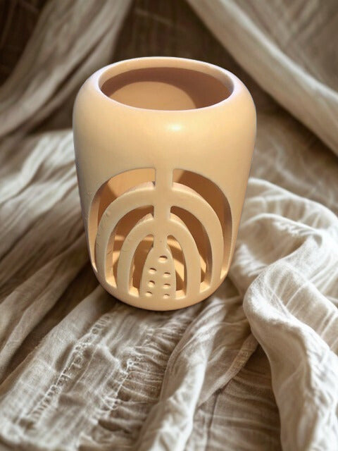 Rainbow Tealight Sand 11cm