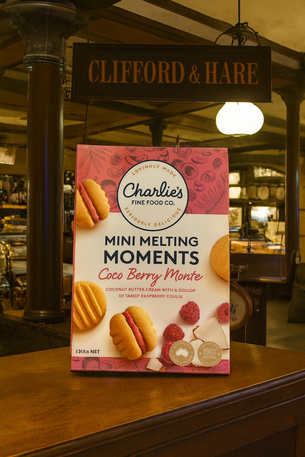 Charlie's Fine Food Co. 100g Coco Berry Monte Mini Melting Moments