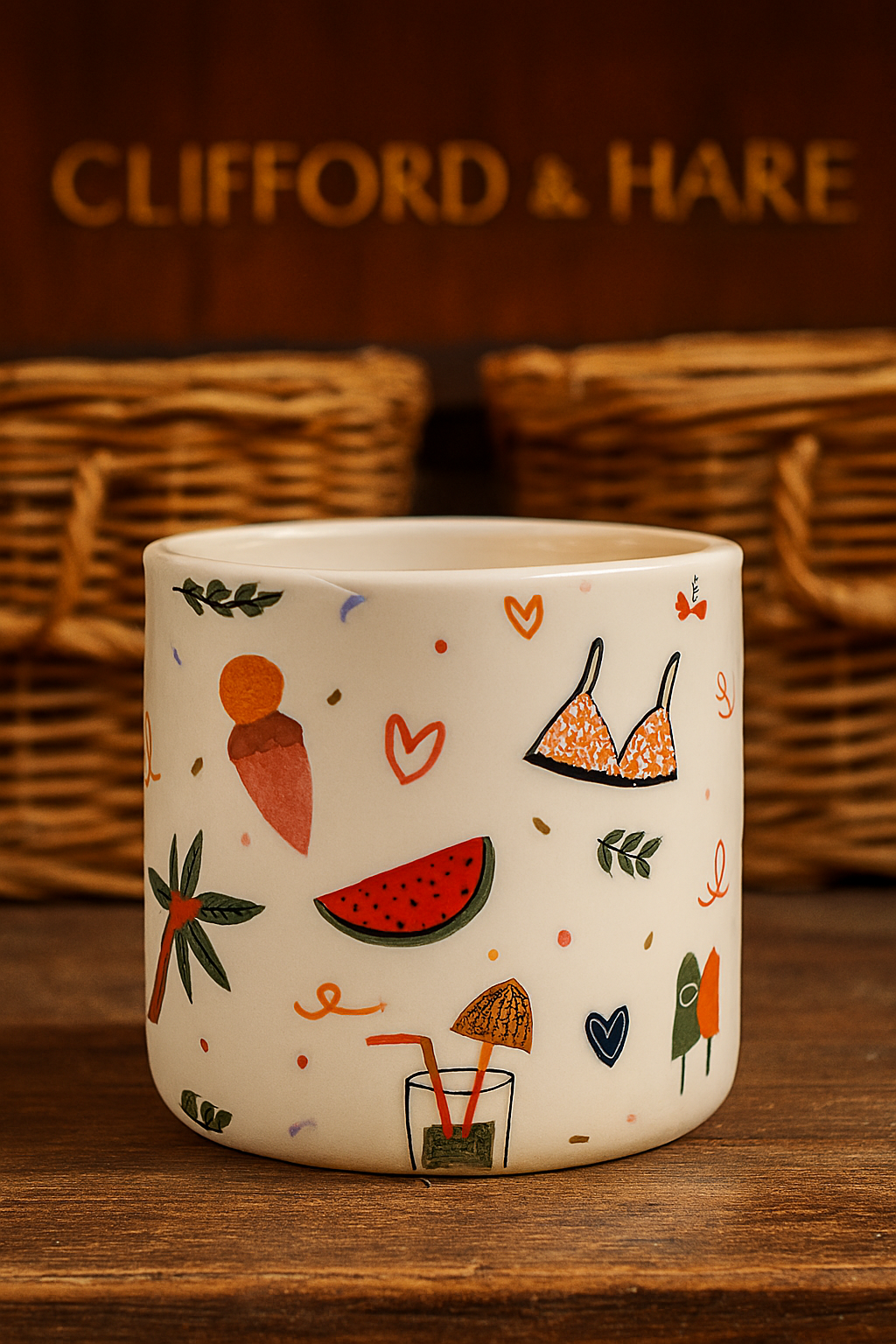 Summer Fun Planter Colourful Sm 12cm